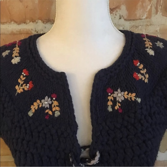 April May Navy Blue Boho Cardigan - Picture 3 of 8